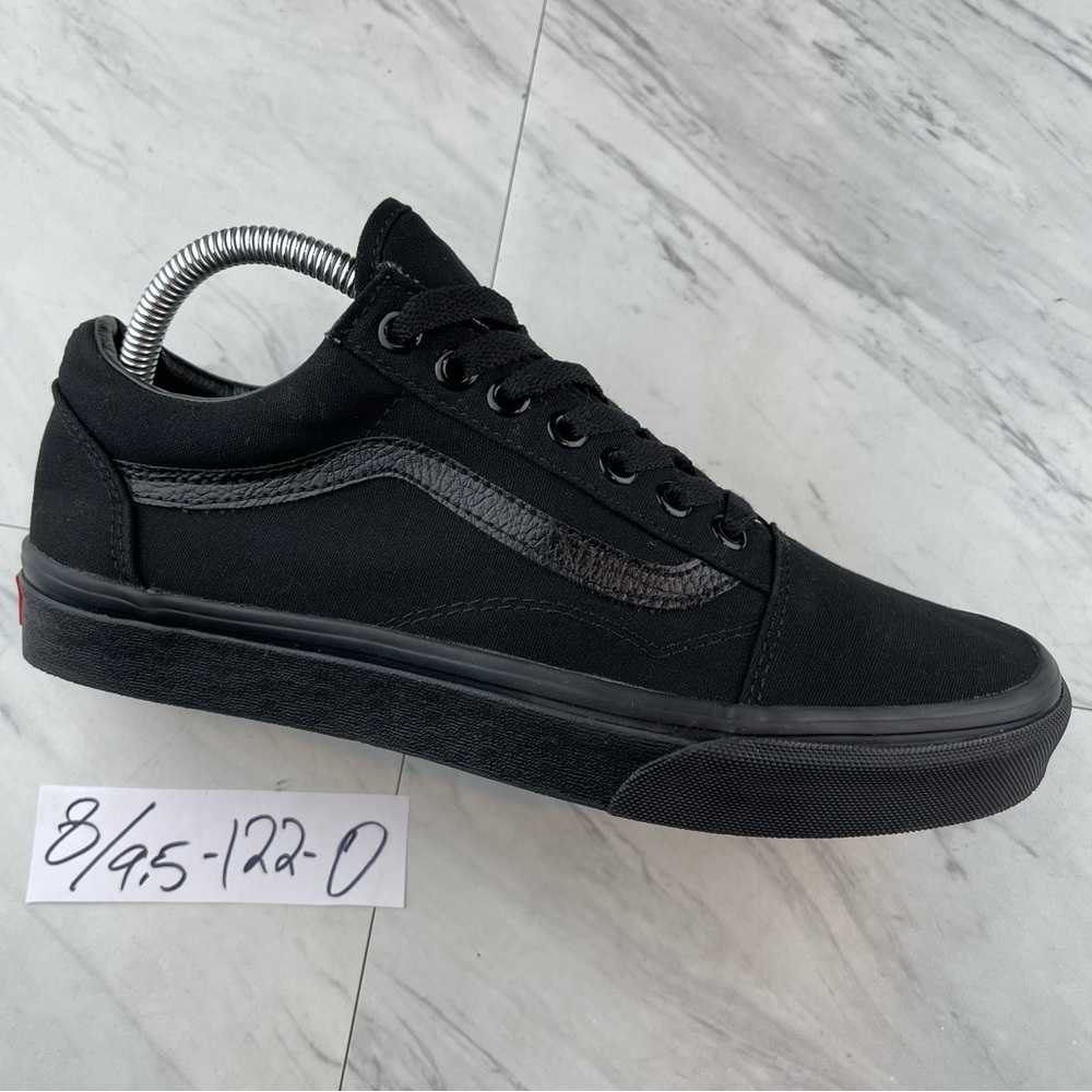 •Vans Old skool Sk8 triple Black skateboard Shoes Sneaker Size Men 8 Women 9.5